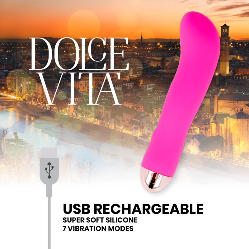 RECHARGEABLE VIBRATOR TWO PINK 7 SPEEDS