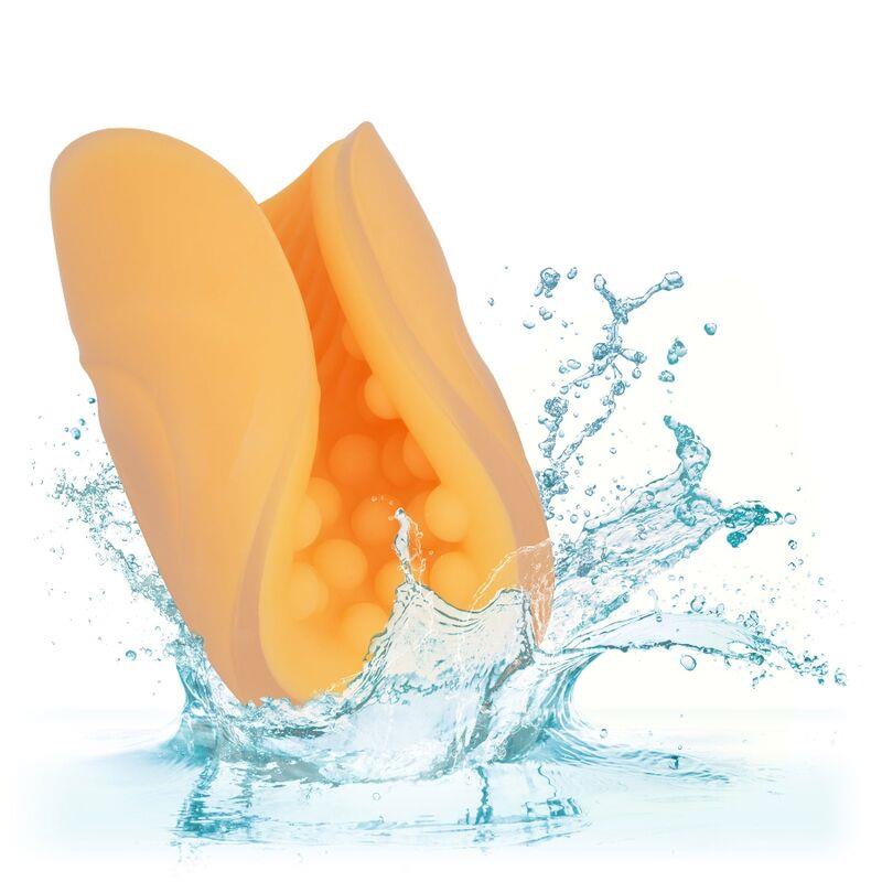 BEADED GRIP MASTURBATOR ORANGE