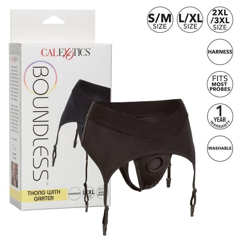 BOUNDLESS THONG WITH GARTER S/M