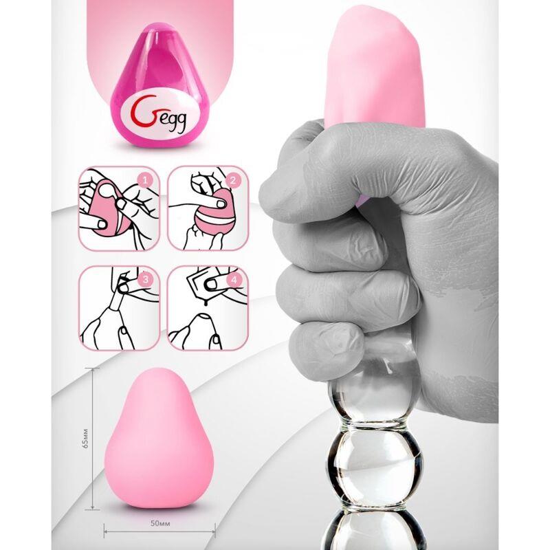 REUSABLE TEXTURED MASTURBATOR EGG PINK