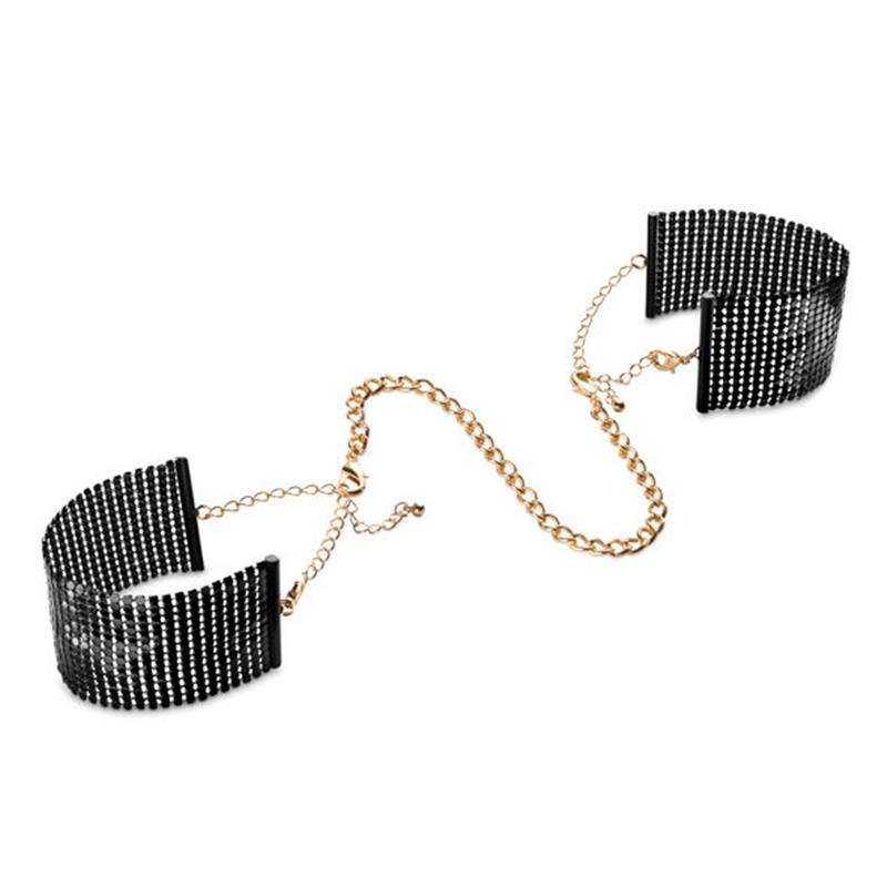 DÉSIR MÉTALLIQUE BLACK METAL MESH HANDCUFFS
