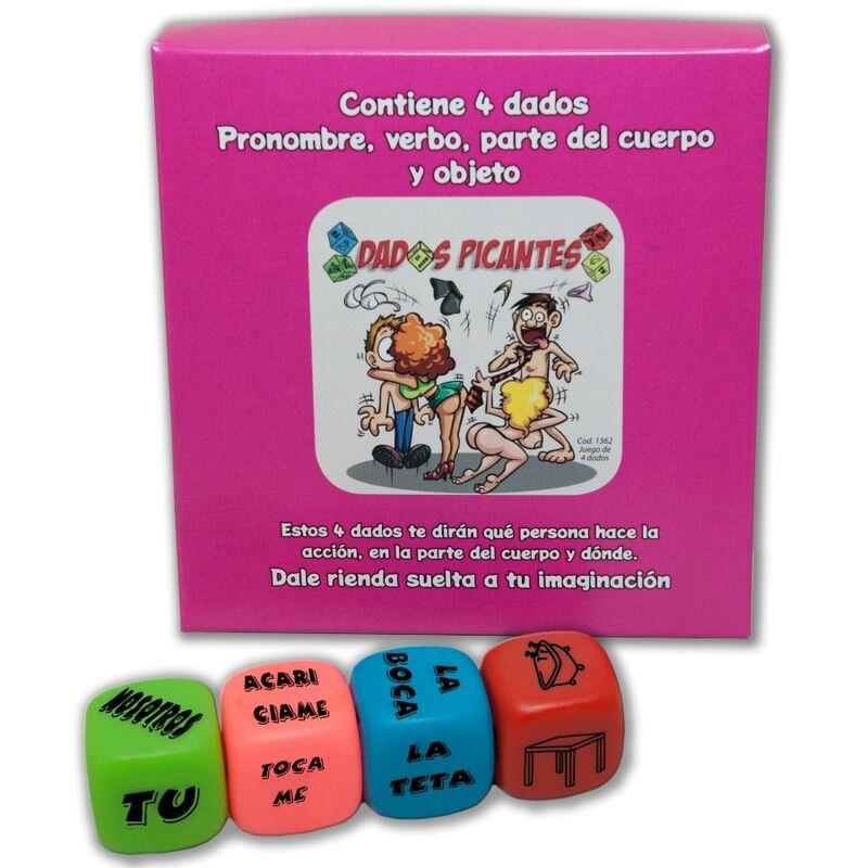 4 DICE GAME OF PRONOUN, VERB, PART OF THE BODY AND PLACE