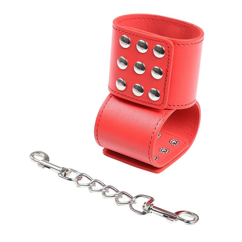 RED HANDCUFFS WITH SNAP CLOSURE