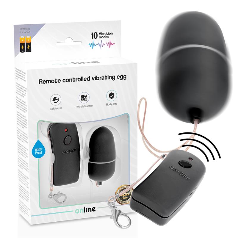 REMOTE CONTROLLED VIBRATING EGG BLACK