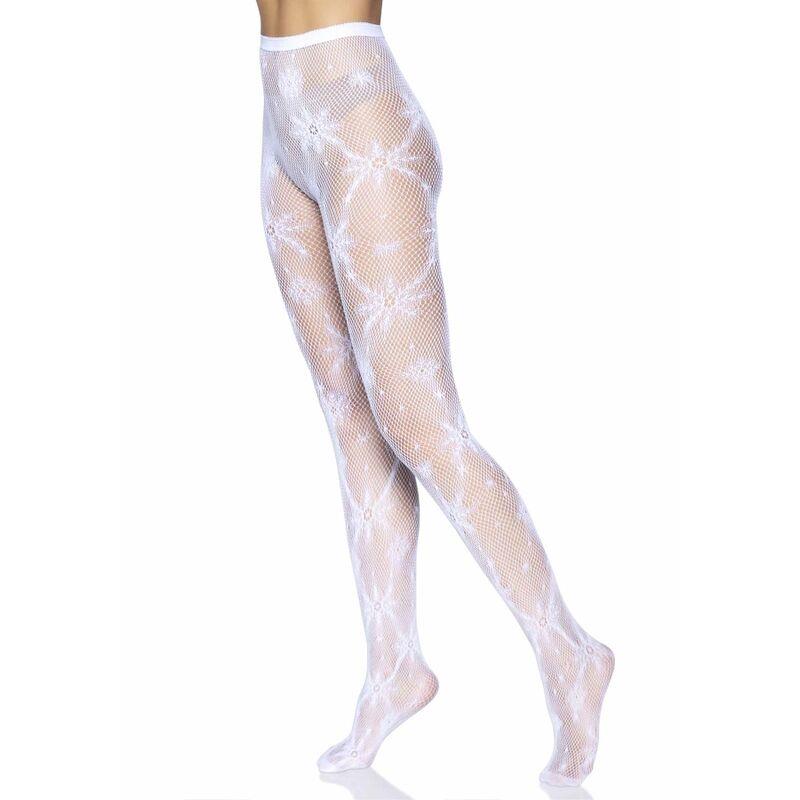 SNOWFLAKE FISHNET TIGHTS ONE SIZE