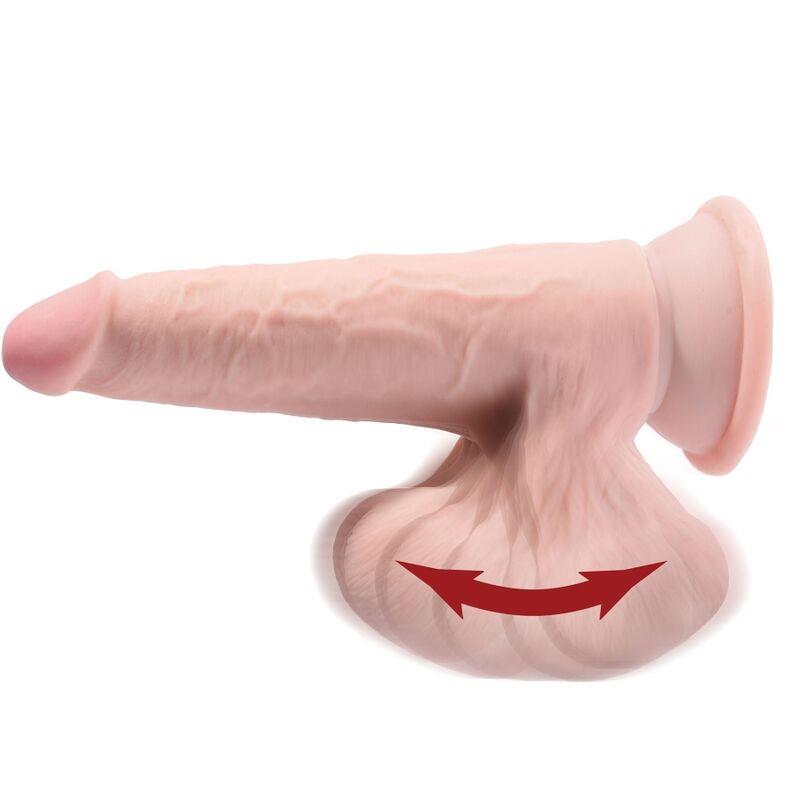PLUS 3D DILDO SWINGING BALLS 15.2 CM LIGHT SKIN