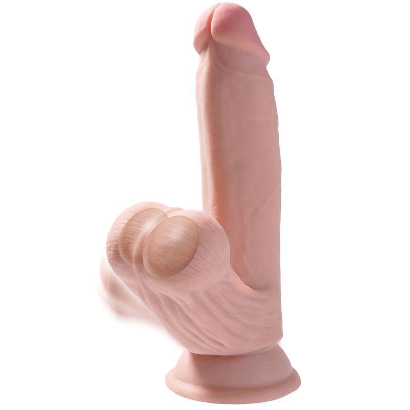 PLUS 3D DILDO SWINGING BALLS 15.2 CM LIGHT SKIN