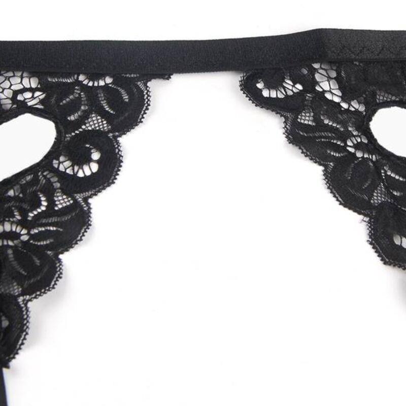 KOMPLET TREH KOŠARIC BRA + GARTER PAS + TANGICE S/M