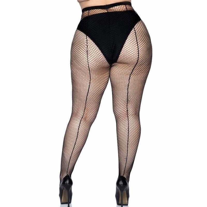 BACKSEAM PANTYHOSE BLACK PLUS SIZE