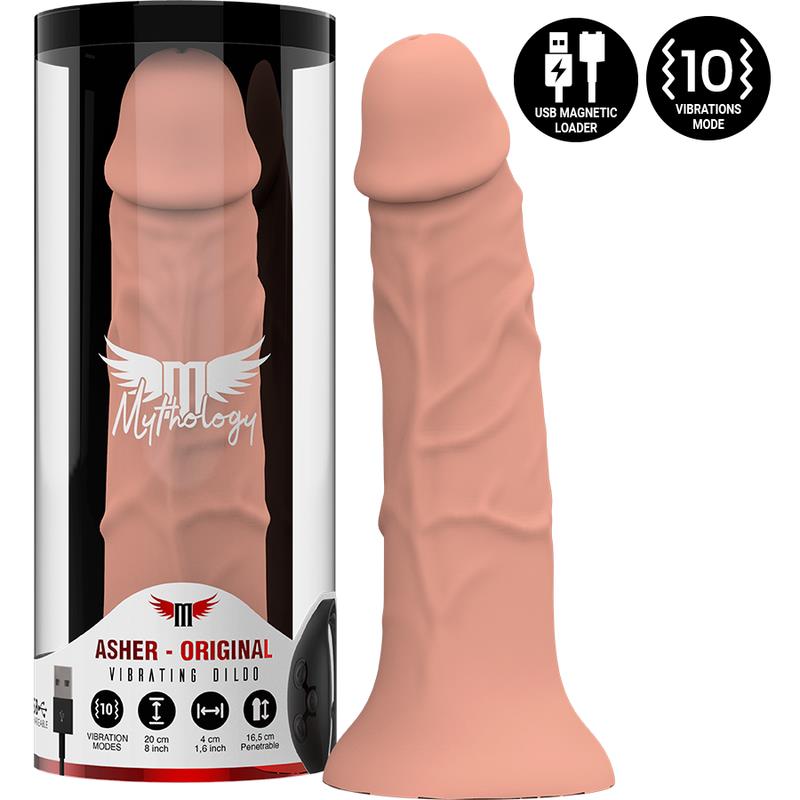 ASHER ORIGINAL DILDO M - VIBRATOR COMPATIBLE WITH WATCHME WIRELESS TECHNOLOGY