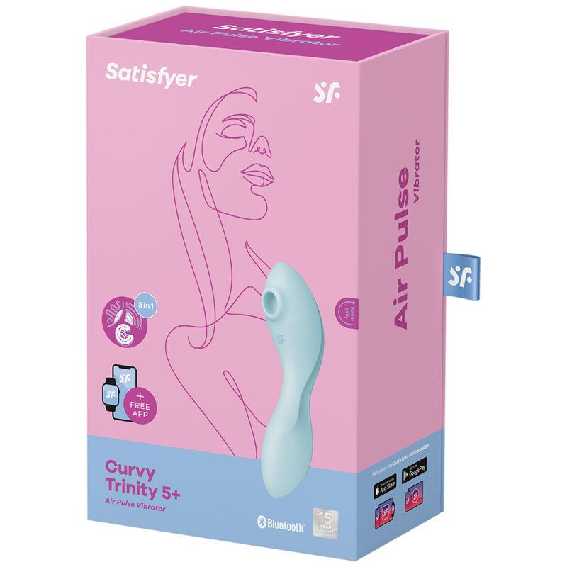 CURVY TRINITY 5 STIMULATOR ZRAČNEGA PULZA IN VIBRATOR APLIKACIJA BELE BARVE