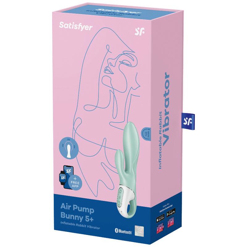 AIR PUMP BUNNY 5+ INFLATABLE RABBIT VIBRATOR APP GREEN