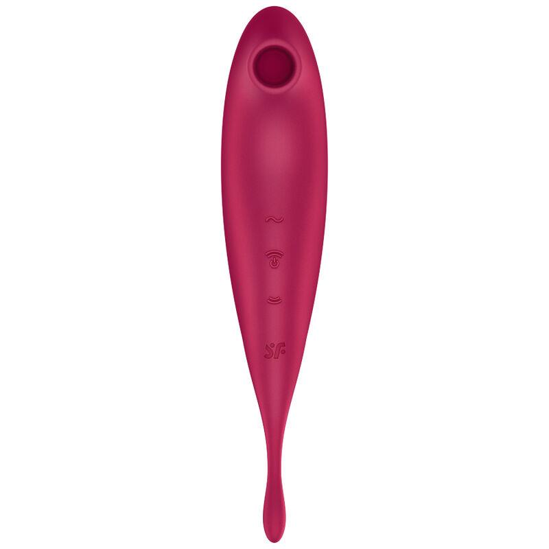 TWIRLING PRO+ AIR PULSE STIMULATOR & VIBRATOR APP RDEČ