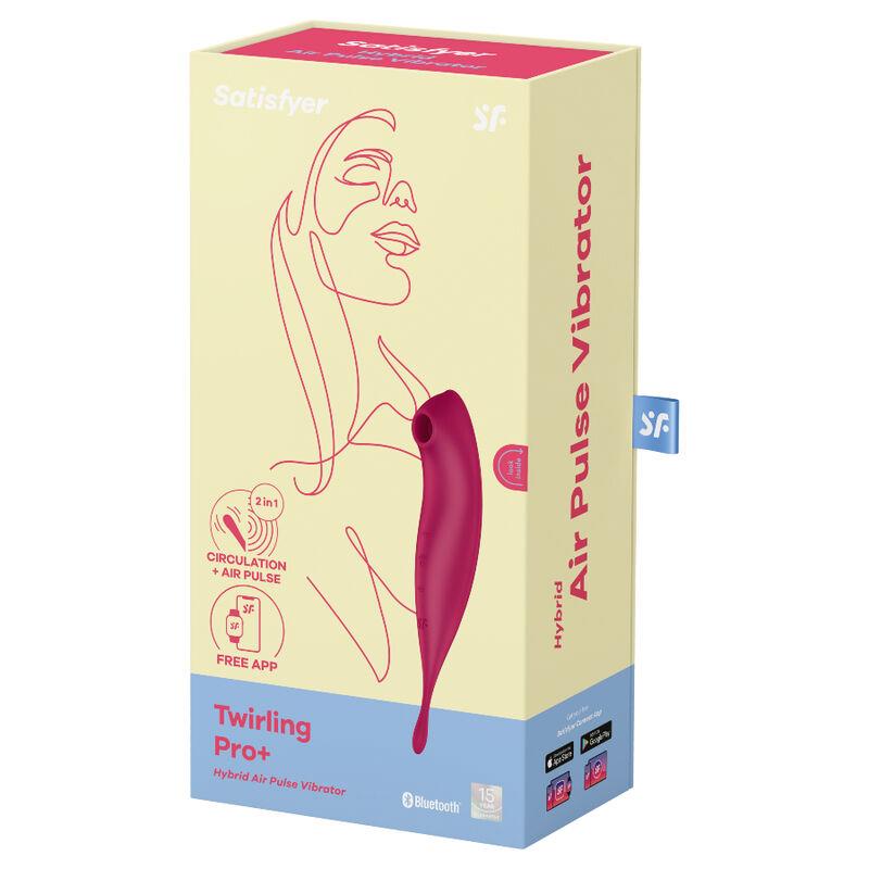 TWIRLING PRO+ AIR PULSE STIMULATOR & VIBRATOR APP RDEČ