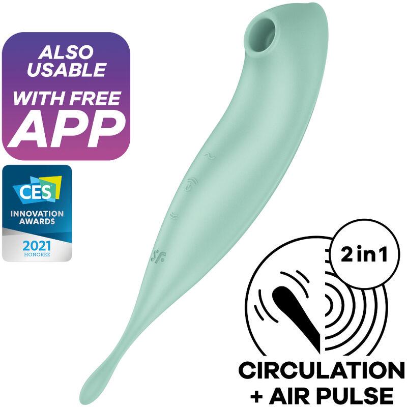TWIRLING PRO+ AIR PULSE STIMULATOR & VIBRATOR APP RDEČ