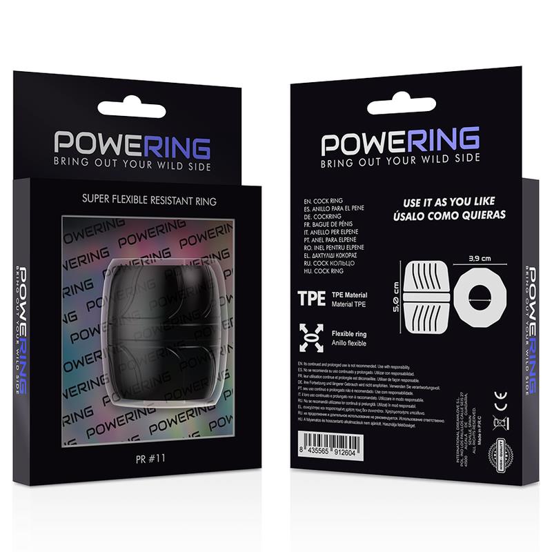 SUPER FLEXIBLE AND RESISTANT PENIS RING 5 CM PR11 BLACK