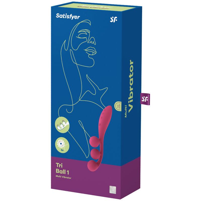 TRI BALL 1 MULTI VIBRATOR RED