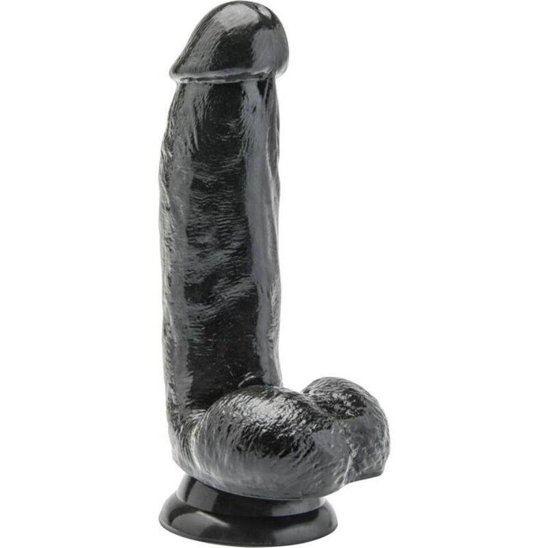 DILDO 12 CM Z JAJCI ČRN