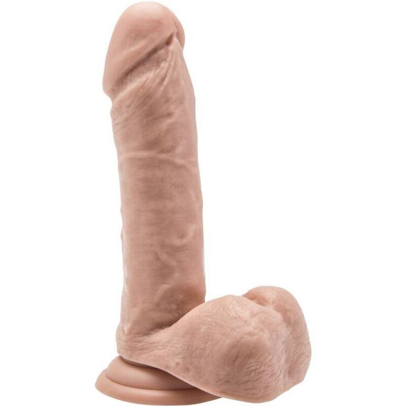 DILDO 18 CM S JAJCIMA KOŽA
