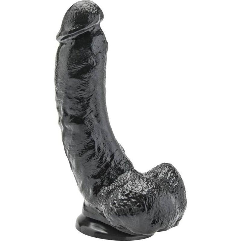 DILDO 20,5 CM Z JAJCI ČRN