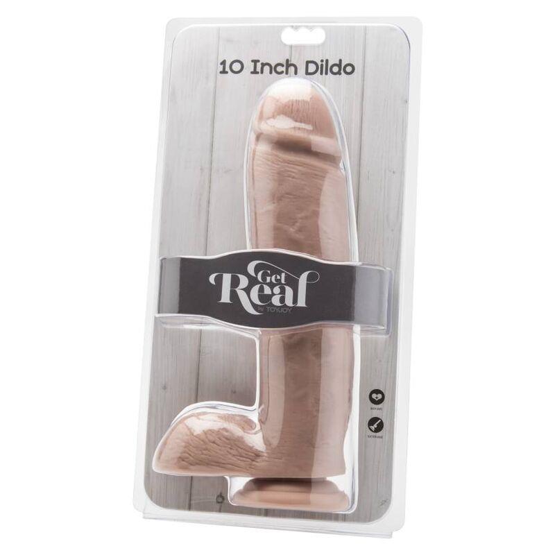 DILDO 25,5 CM S JAJCIMA KOŽA