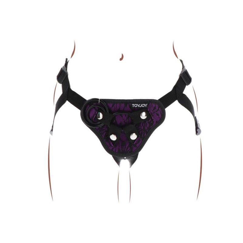 STRAP-ON LACE HARNESS PURPLE