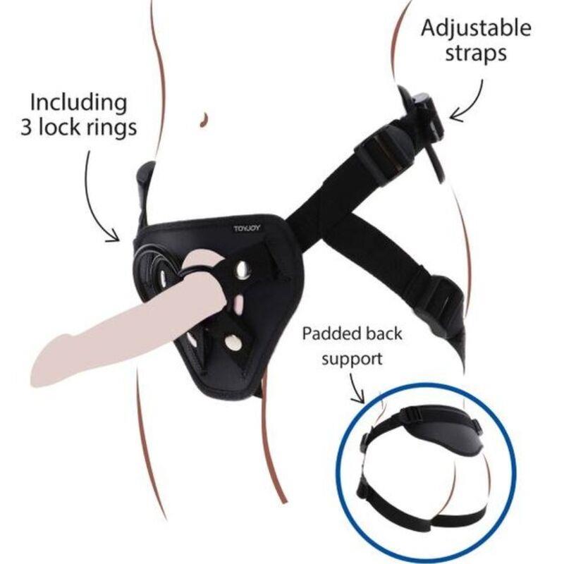 STRAP-ON DELUXE HARNESS CRNI