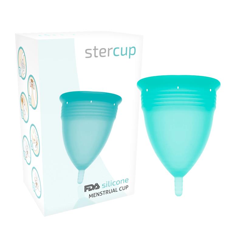 FDA SILICONE MENSTRUAL CUP AQUAMARINE - SIZE L