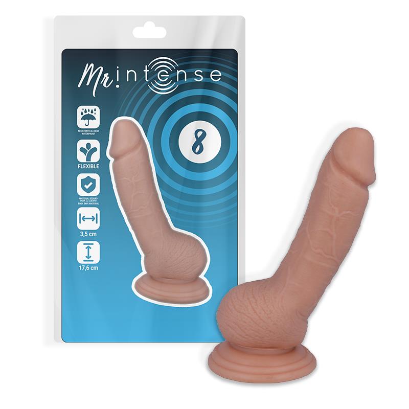 8 REALISTIC COCK 17.6 CM -O- 3.5 CM