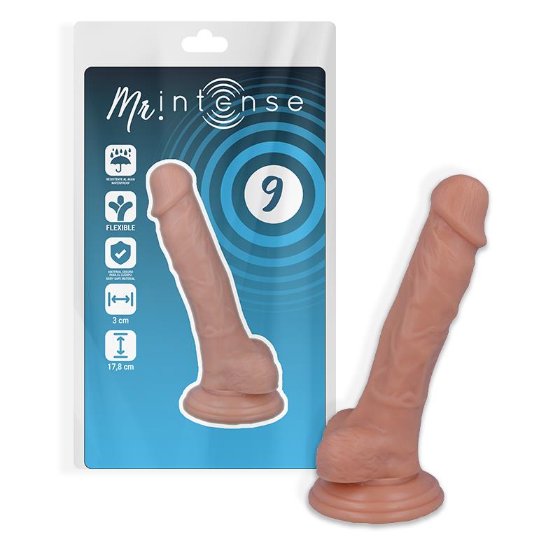 9 REALISTIC COCK 17.8 CM -O- 3 CM
