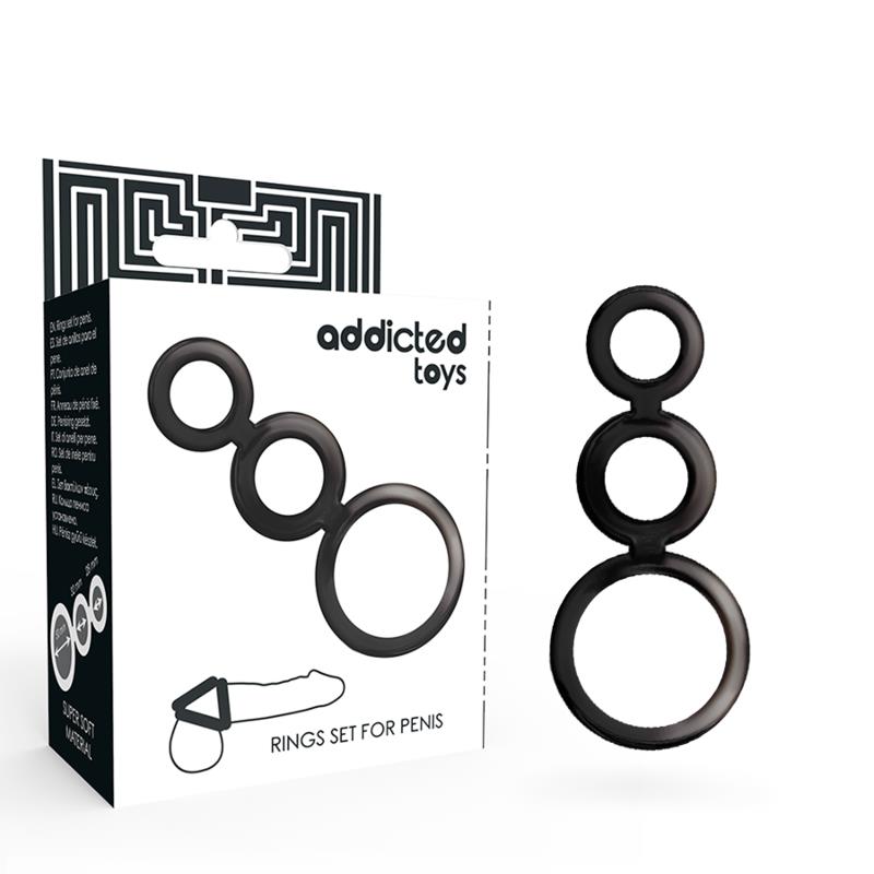 RINGS SET FOR PENIS - SMOKED