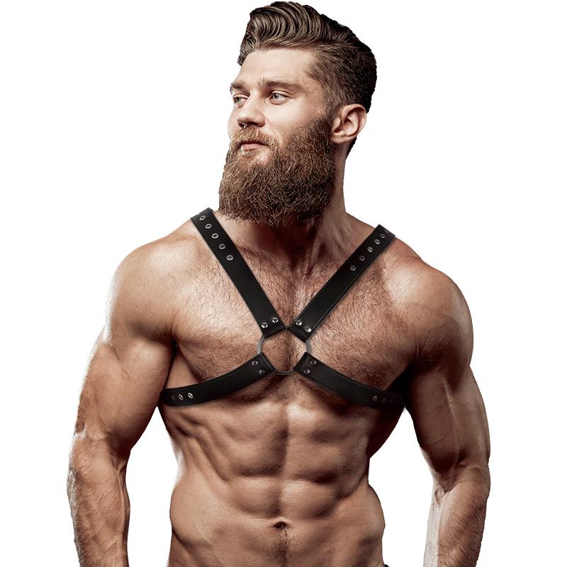 MENS CROSS CHEST ECO-LEATHER HARNESS