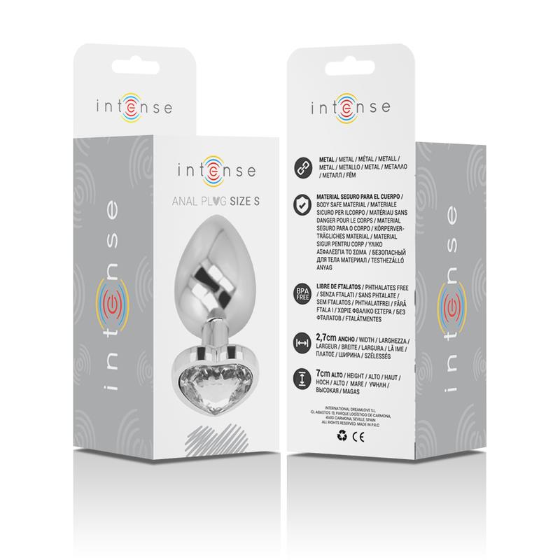 BELO SRCE ALUMINIJASTI METALNI ANALNI VTIČ VELIKOST S