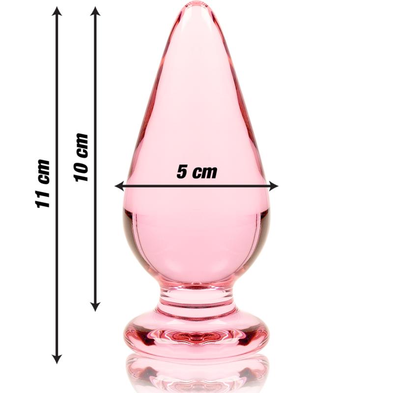 MODEL 4 ANAL PLUG BOROSILICATE GLASS CLEAR 11 CM -O- 5 CM