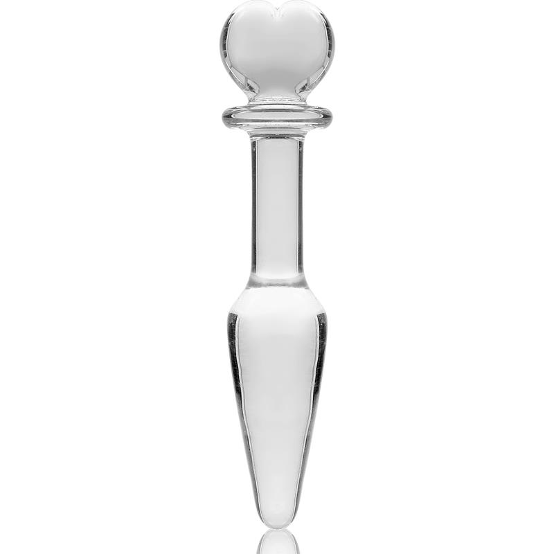 MODEL 7 ANAL PLUG BOROSILICATE GLASS CLEAR 13.5 CM -O- 3 CM