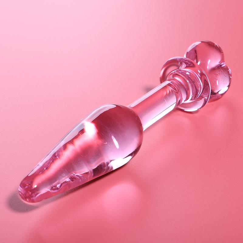 MODEL 7 ANAL PLUG BOROSILICATE GLASS CLEAR 13.5 CM -O- 3 CM