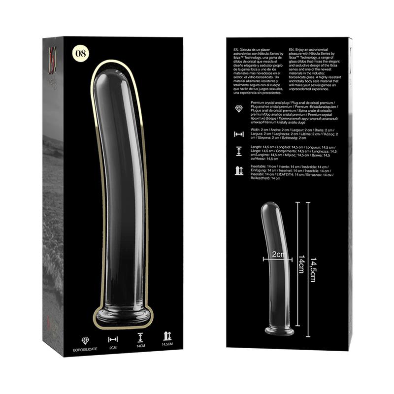 MODEL 8 DILDO BOROSILIKATNO STAKLO PROZIRNO 14.5 CM -O- 2 CM