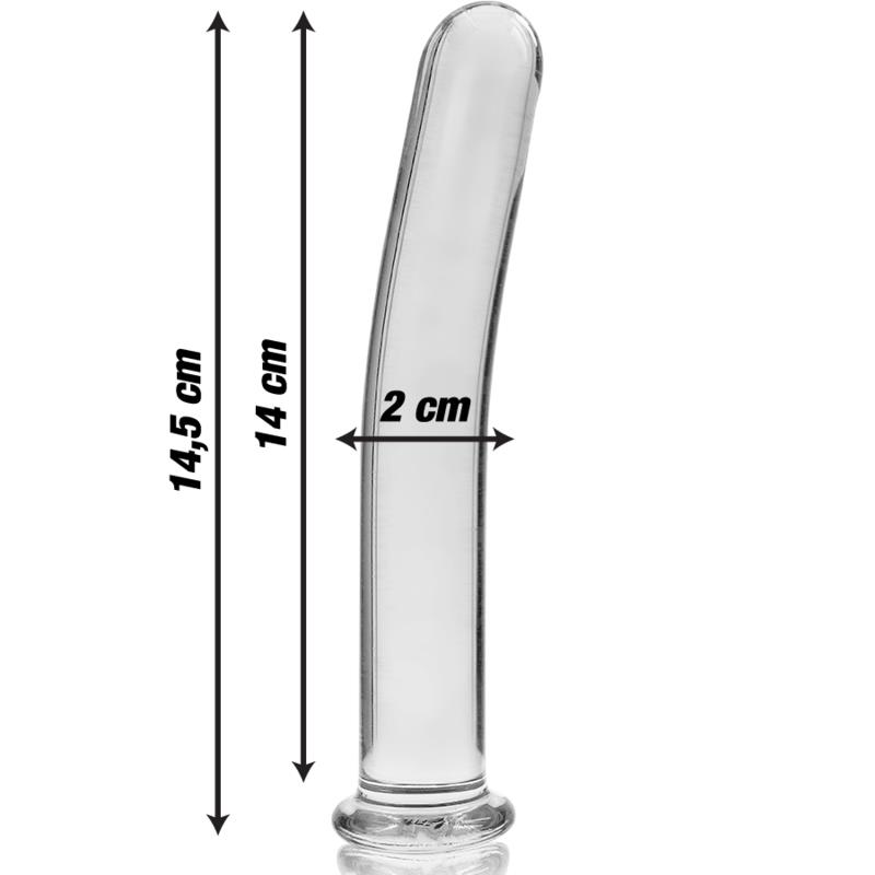 MODEL 8 DILDO BOROSILIKATNO STAKLO PROZIRNO 14.5 CM -O- 2 CM