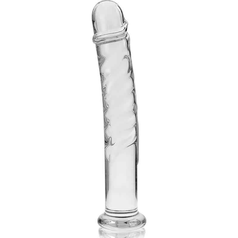 MODEL 16 DILDO BOROSILIKATNO STEKLO JASNO 18.5 CM -O- 3 CM