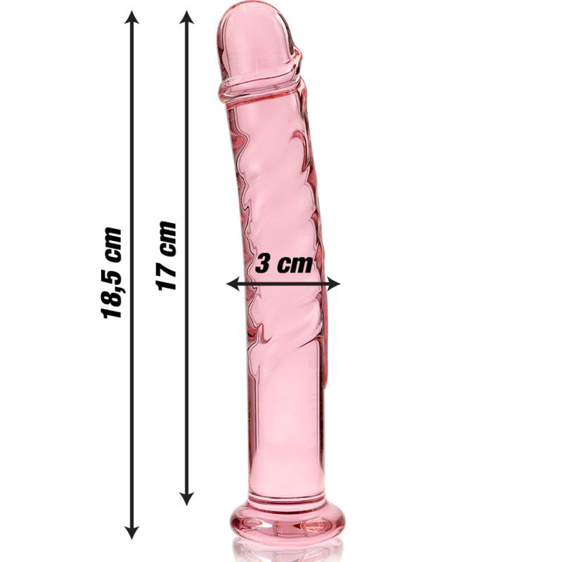 MODEL 16 DILDO BOROSILIKATNO STEKLO JASNO 18.5 CM -O- 3 CM