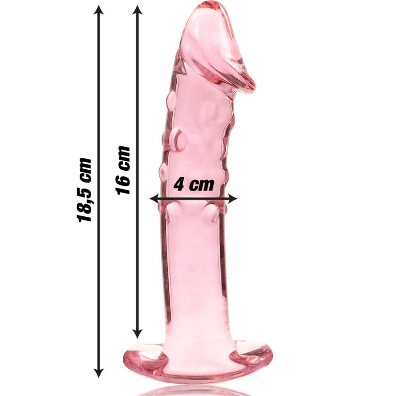 MODEL 19 DILDO BOROSILIKATNO STEKLO JASNO 18.5 CM -O- 4 CM