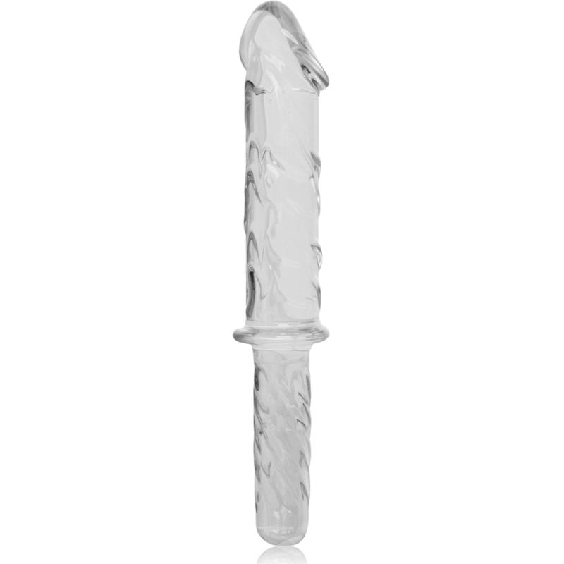 MODEL 24 DILDO BOROSILICATE GLASS CLEAR 28.5 CM -O- 5 CM