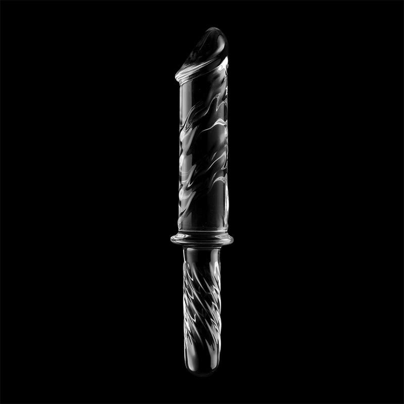 MODEL 24 DILDO BOROSILICATE GLASS CLEAR 28.5 CM -O- 5 CM