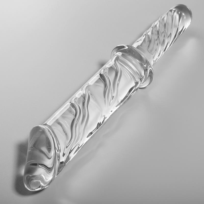 MODEL 24 DILDO BOROSILICATE GLASS CLEAR 28.5 CM -O- 5 CM