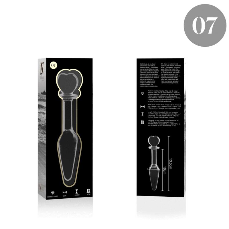 MODEL 7 ANAL PLUG BOROSILICATE GLASS CLEAR 13.5 CM -O- 3 CM