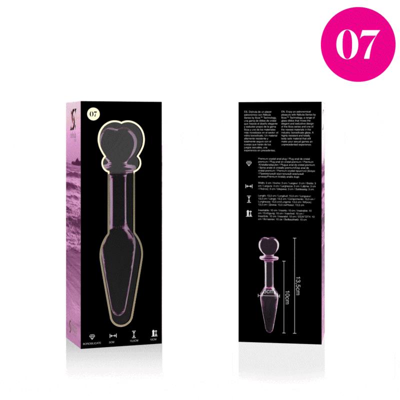 MODEL 7 ANAL PLUG BOROSILICATE GLASS CLEAR 13.5 CM -O- 3 CM