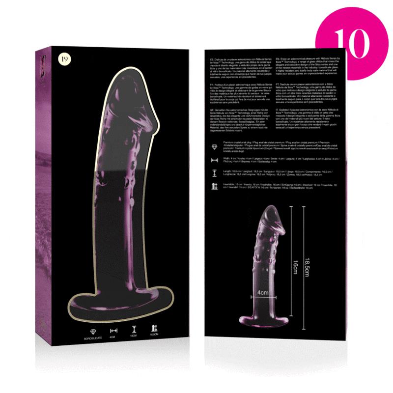MODEL 19 DILDO BOROSILIKATNO STEKLO JASNO 18.5 CM -O- 4 CM