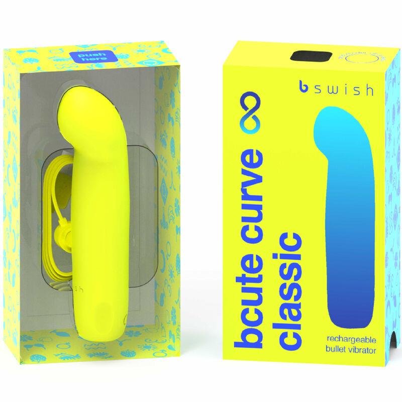 BCUTE CURVE INFINITE CLASSIC RECHARGEABLE SILICONE VIBRATOR YELLOW