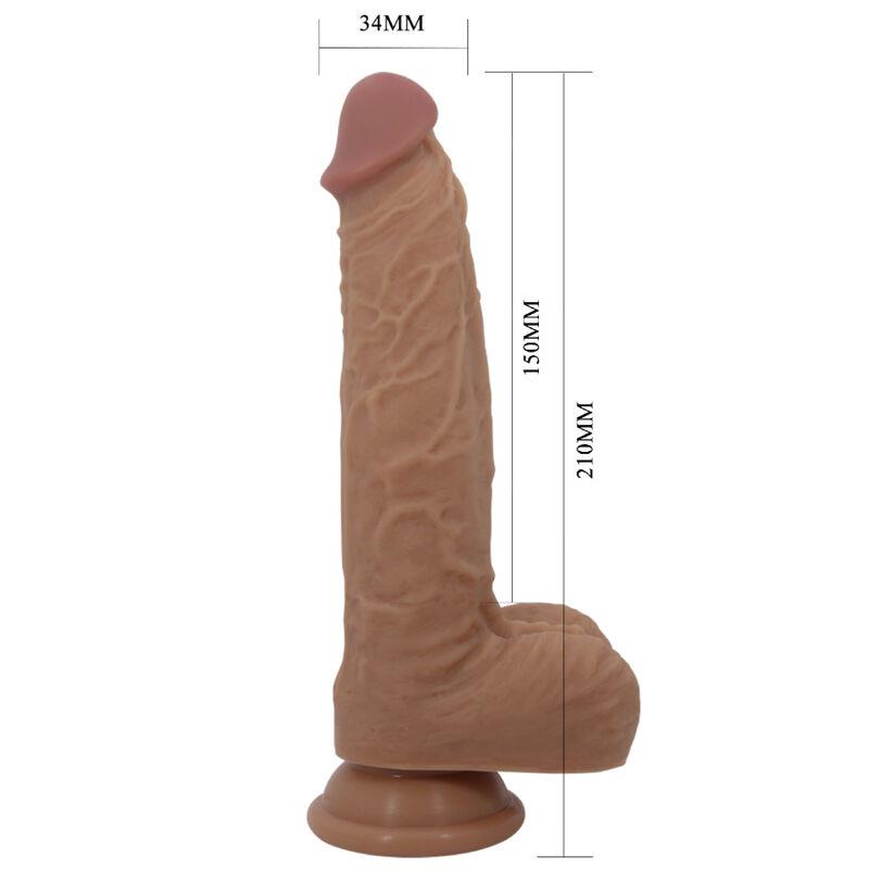 JONATHAN SILIKONSKI DILDO 3 VIBRACIJE + 3 MJERENJA UMEĆA DALJINSKO UPRAVLJANJE 21 CM