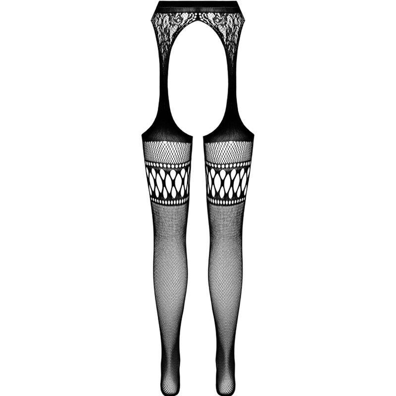 S026 BLACK TIGHTS WITH GARTER ONE SIZE